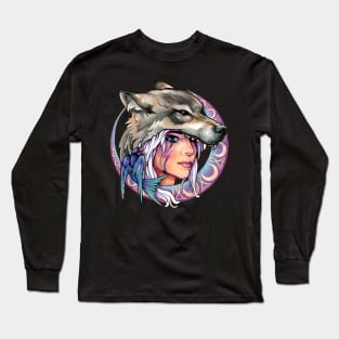 Wolf & Swallow - Art Nouveau Medallion [OPALINE] Long Sleeve T-Shirt